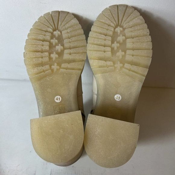 Free People Boots James Chelsea Bone/White Leather Womens EU 41 US 10.5 Platform - Picture 10 of 14